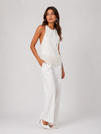 Fringed Halter Top