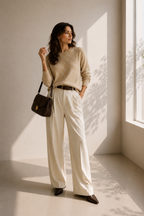 Monogram-Embellished Wool Blend Jumper