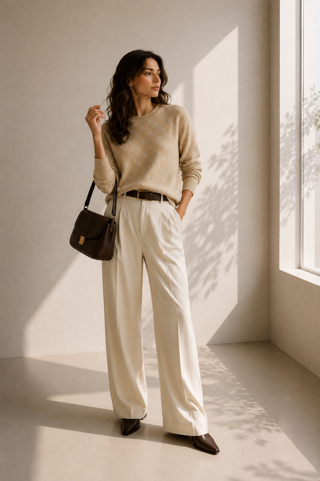 Monogram-Embellished Wool Blend Jumper