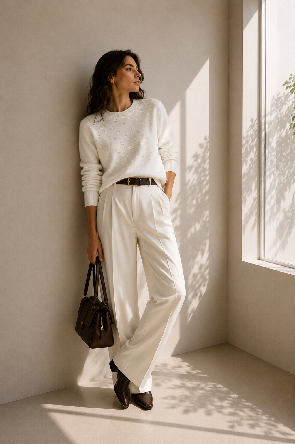 Monogram-Embellished Wool Blend Jumper