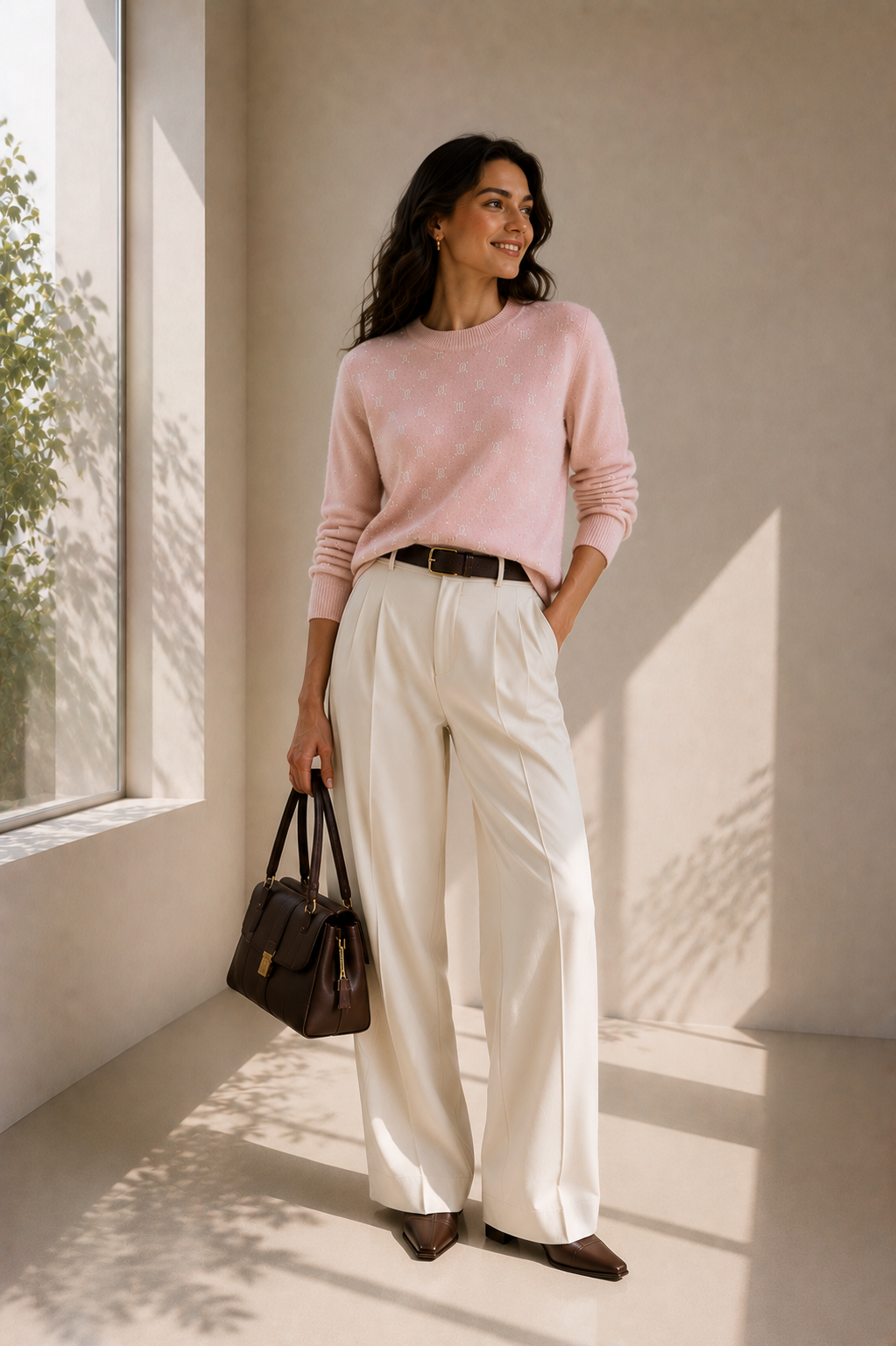 Monogram-Embellished Wool Blend Jumper
