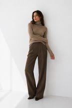 Ribbed Soft-Knit Roll Neck Jumper