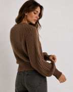 Chunky Fisherman Knit Mock-Neck Jumper