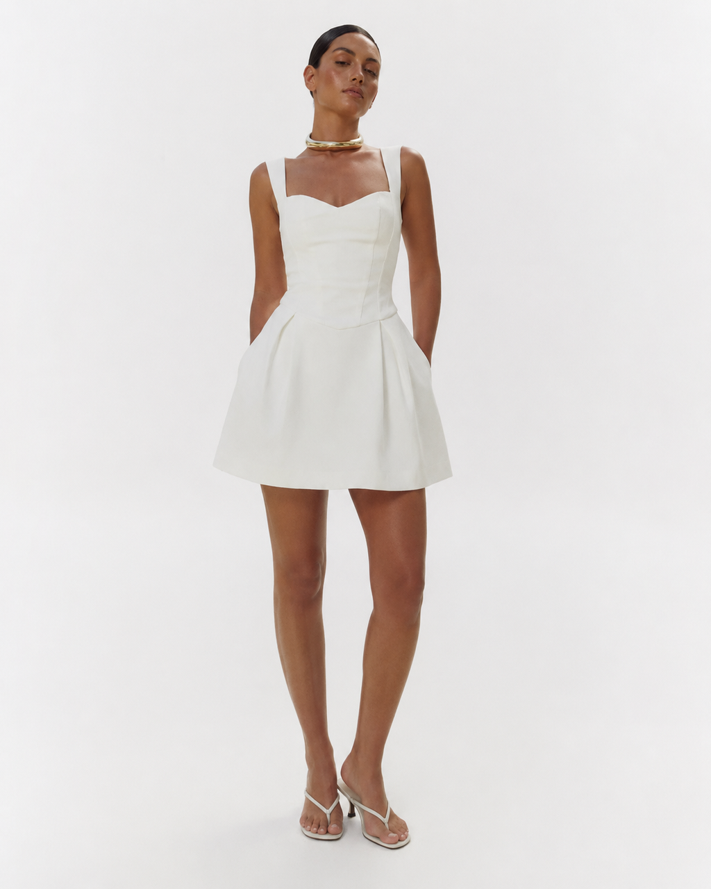 Sweetheart Corset Flared Mini Dress