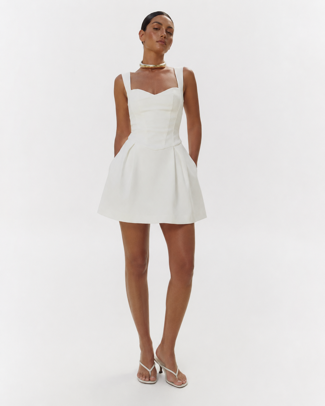 Sweetheart Corset Flared Mini Dress
