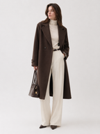 Oversized Notch-Lapel Wool-Blend Coat