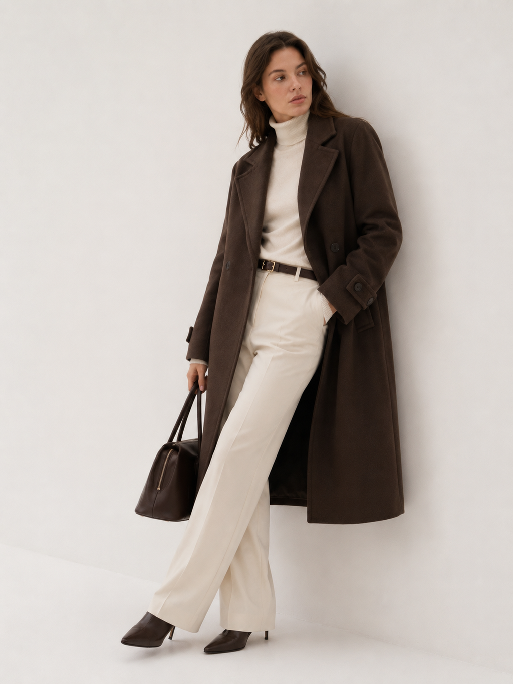 Oversized Notch-Lapel Wool-Blend Coat