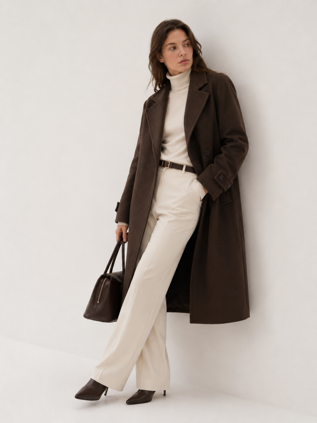 Oversized Notch-Lapel Wool-Blend Coat