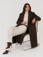 Oversized Notch-Lapel Wool-Blend Coat