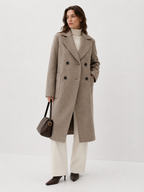 Oversized Double-Breasted Wool-Blend Overcoat