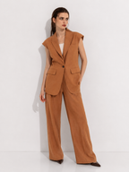 Sleeveless Single-Breasted Blazer