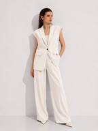 Sleeveless Single-Breasted Blazer