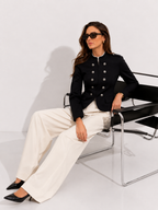 Military-Inspired Cropped Blazer