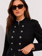 Military-Inspired Cropped Blazer