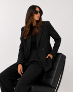 Relaxed Double-Breasted Oversized Blazer