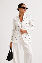 Polka-Dot Tailored Blazer