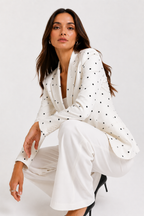 Polka-Dot Tailored Blazer