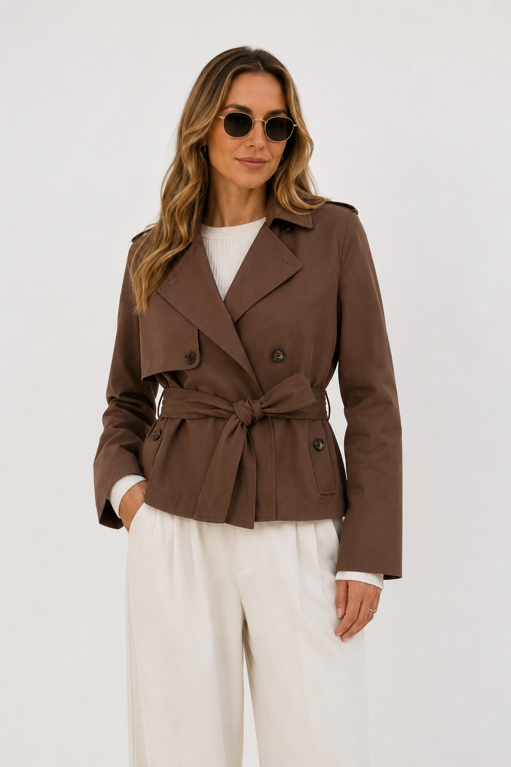 Belted Wrap Trench Jacket