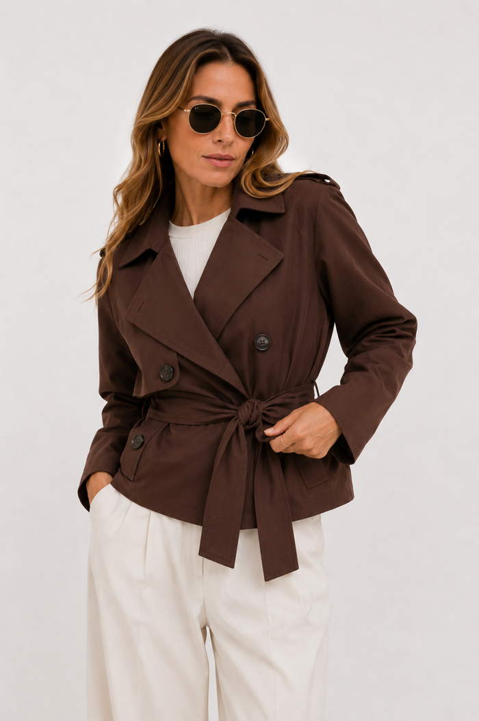 Belted Wrap Trench Jacket