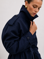 Belted Asymmetric Trench Jacket