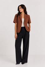 Cropped Short-Sleeve Blazer