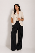 Cropped Short-Sleeve Blazer