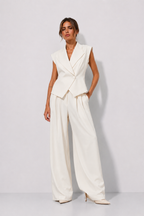 Sculptural Waistcoat and Wide-Leg Trouser Co-ord