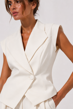 Sculptural Waistcoat and Wide-Leg Trouser Co-ord