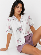 Muslin Pyjama Wardrobe Set - Mauve Rose & Grey Tones(ok)