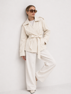 Relaxed Tie-Waist Trench Jacket