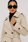 Classic Tie-Belt Longline Trench Coat