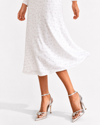 Abstract Floral Long-Sleeve Maxi Dress