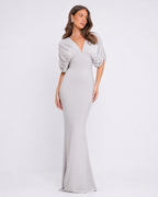 Off-Shoulder Ruched Maxi Dress