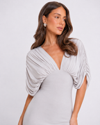 Off-Shoulder Ruched Maxi Dress