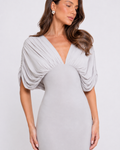 Off-Shoulder Ruched Maxi Dress