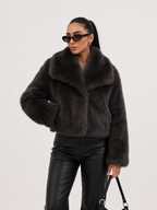 Cropped Plush Jacket