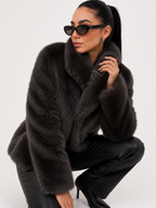 Cropped Plush Jacket