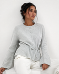 Drawstring Knit Jacket