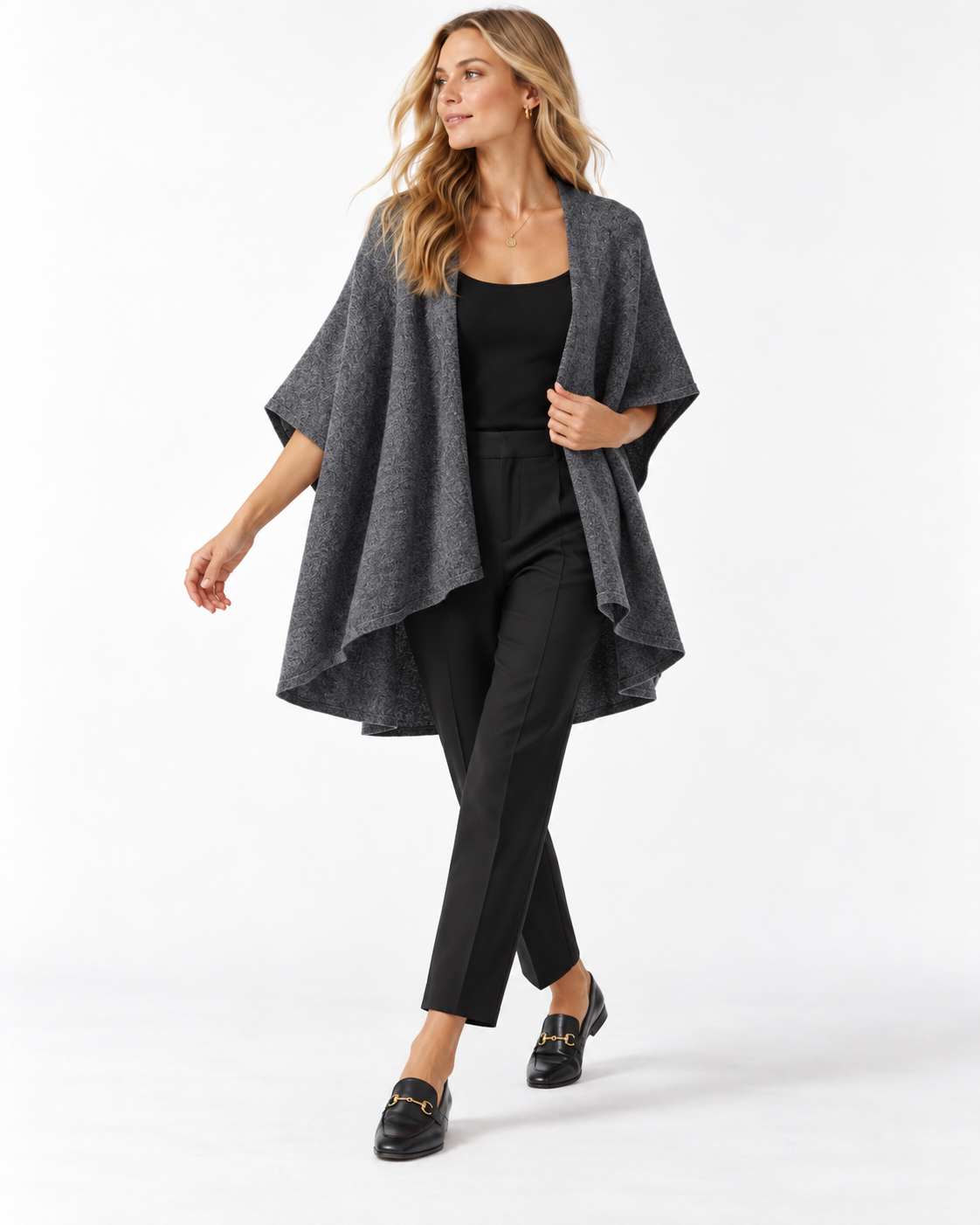 Batwing-Sleeve Cardigan