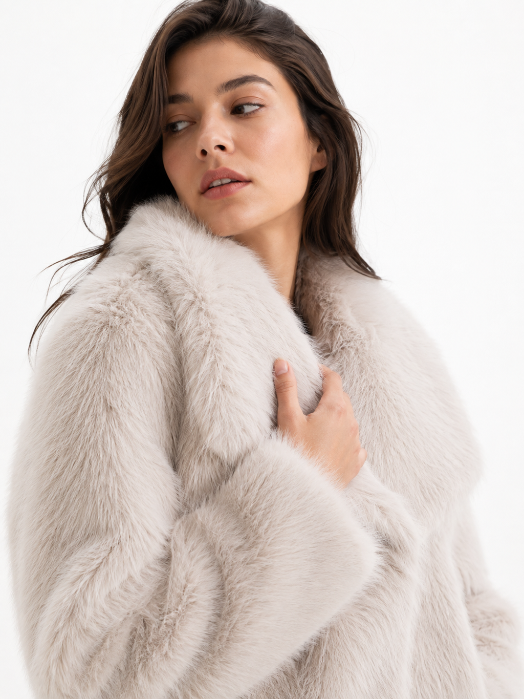 Plum Plush Longline Coat