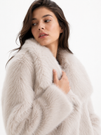 Plum Plush Longline Coat