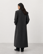 Structured High-Collar Longline Coat