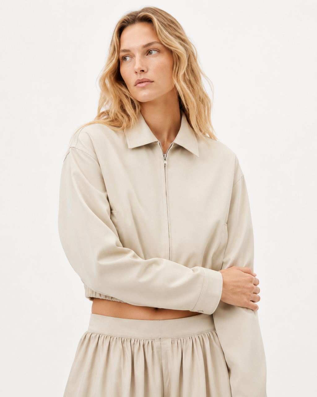 Mock-Neck Activewear Two-Piece Set