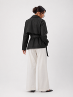 Belted Double-Breasted Trench Jacket