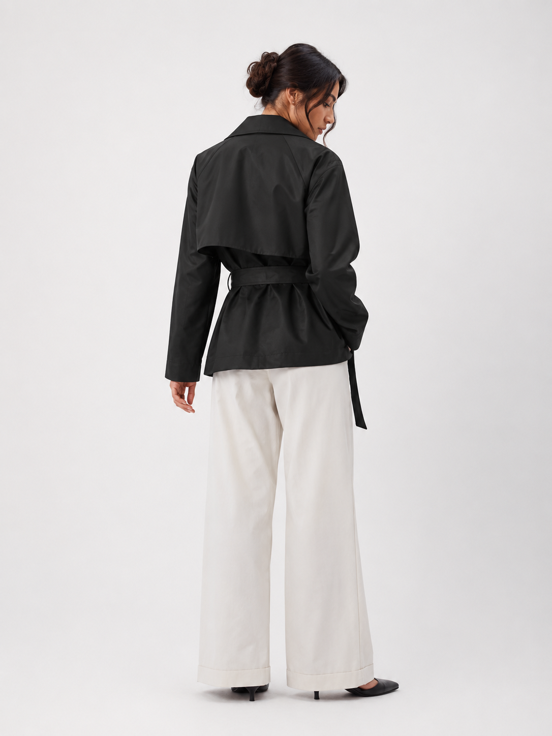 Belted Double-Breasted Trench Jacket
