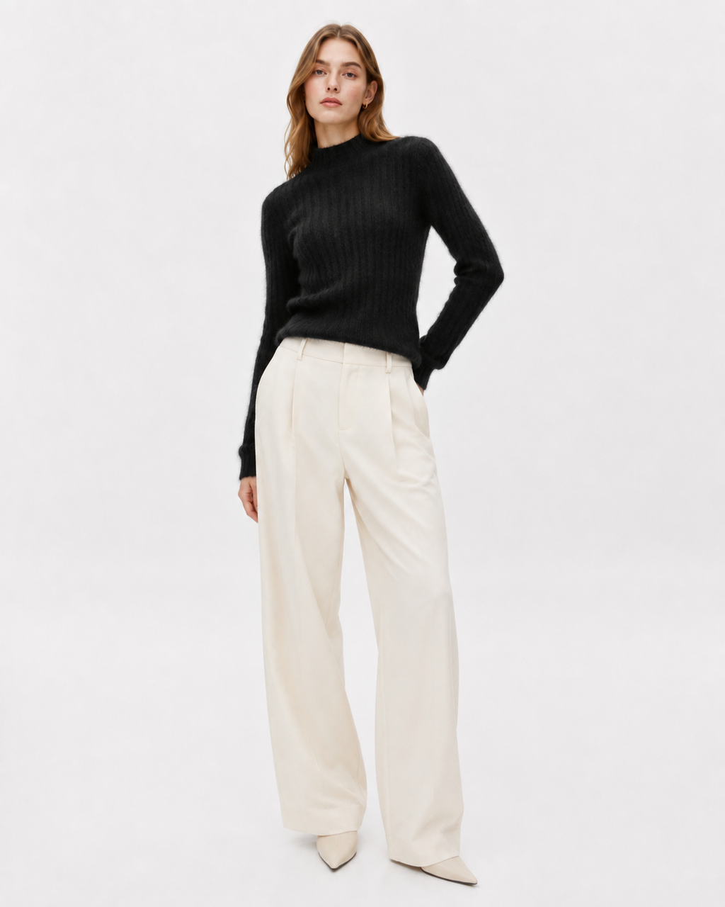 Half-High-Neck Knit Jumper