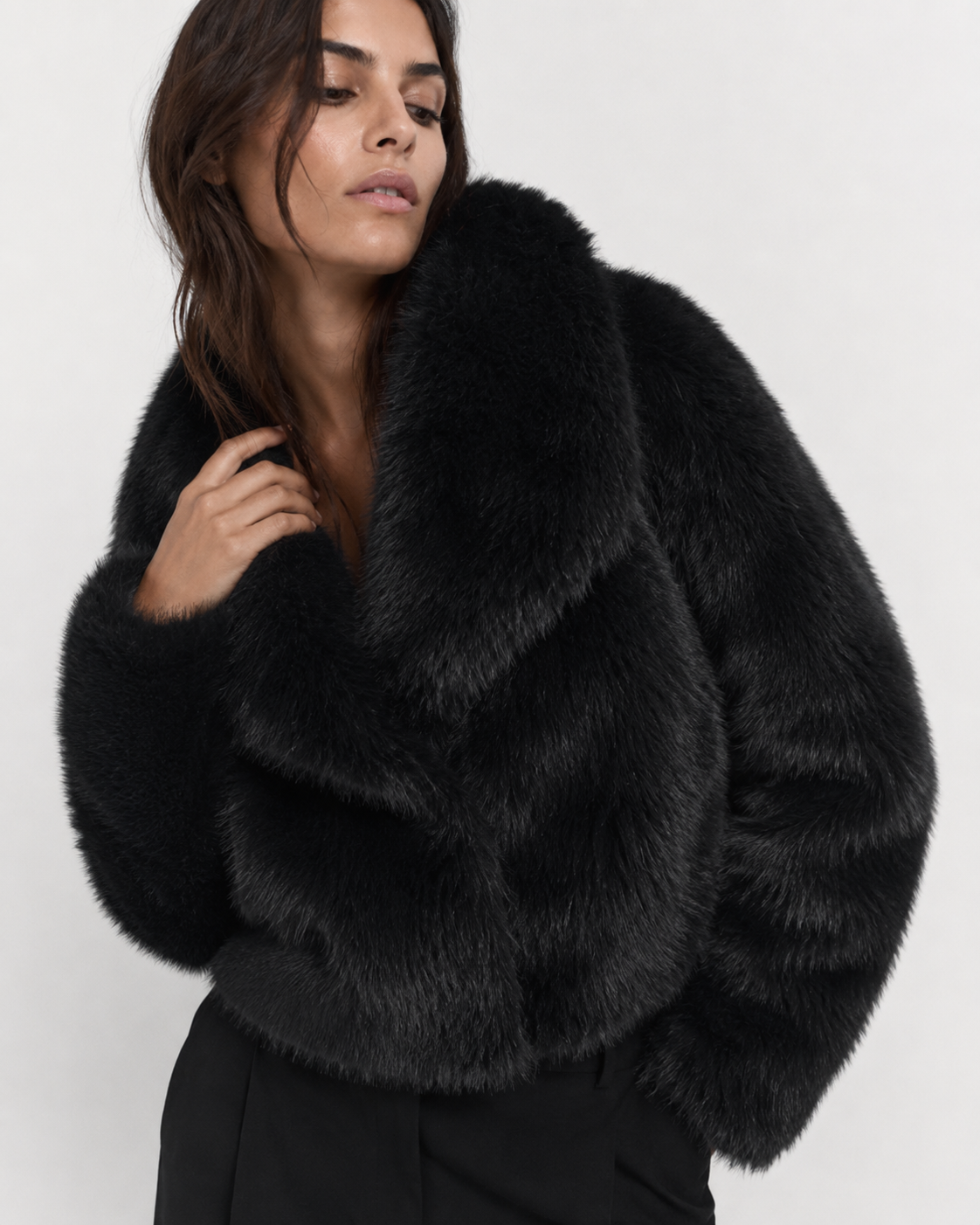 Plum Plush Longline Coat