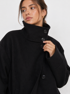 High-Collar Buttoned Jacket