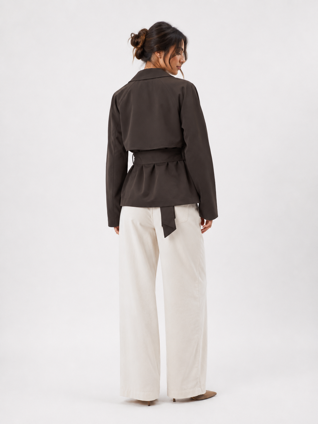 Belted Double-Breasted Trench Jacket