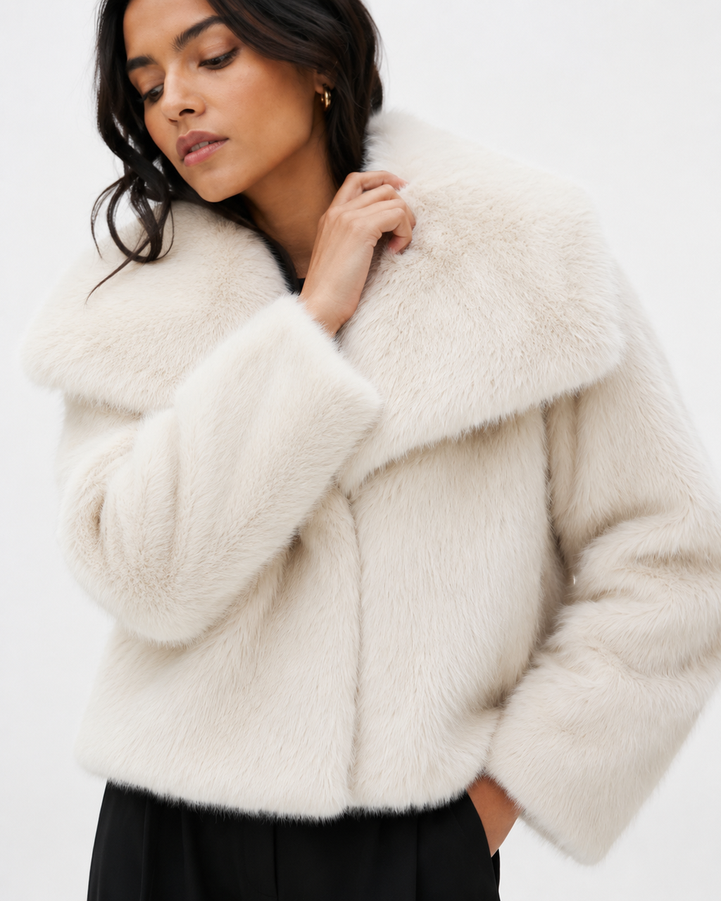 Plum Plush Longline Coat